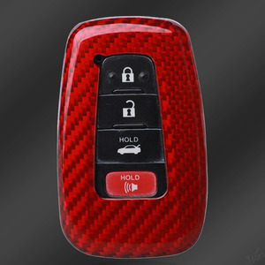 * red real carbon * smart key case special design middle empty design gloss processing automobile Toyota key Prius Corolla RAV4 Camry 86