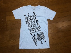 ★即決★The Beatles　ビートルズ★プリントTシャツ★薄青★Sサイズ★1964ラスベガス　ライブチケット★メキシコ製★ネバダ州★送料230円