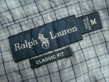 Polo Ralph Lauren ポロラルフローレン 長袖BDシャツ ブルー系チェック (M・身幅大きめ)　_画像8