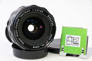 【同梱歓迎】【動作保証・点検済】良品■ペンタックス PENTAX Super-Multi-Coated Takumar 28mm F3.5 M42■13704