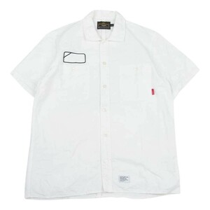 WTAPS ダブルタップス 09SS 091SPDT-SHM04 VATOS S/S SHIRTS WORK CTN OXFORD オックスフォード シャツ 半袖 ホワイト系 M【中古】