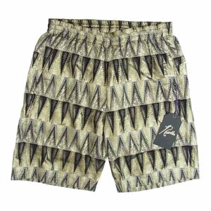 Needles ニードルス KP105 Basketball Short バスケットボール ショーツ ハーフ パンツ 総柄 ゴールド系 L【美品】【中古】