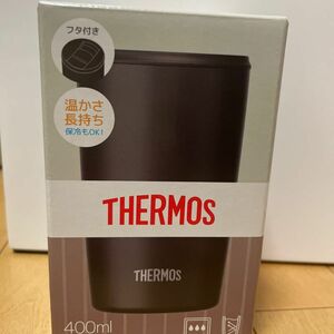 THERMOS 真空断熱タンブラー （フタ付き） 400ml JDP-400 （ブラック（BK））