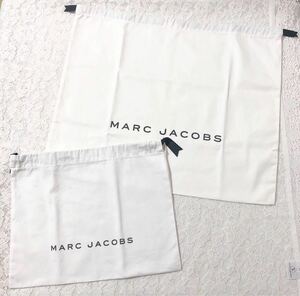 マーク ジェイコブス「MARC JACOBS」 バッグ保存袋2枚組（2826）正規品 付属品 内袋 布袋 巾着袋 ホワイト バッグ用