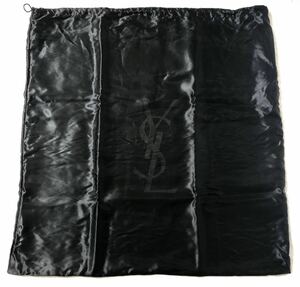 イヴサンローラン「YVE SAINT LAURENT」バッグ保存袋 旧型 (2784) 正規品 付属品 布袋 巾着袋 ブラック 二重仕立て ナイロン生地 特大