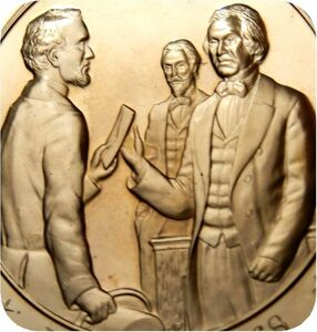レア 限定品 1868年 USA アメリカ　ジョンソン大統領 弾劾訴追裁判 フランクリンミント 造幣局製 記念メダル コイン スーベニア　記章 