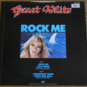 【訳有】UK盤12”single★GREAT WHITE / ROCK ME グレート・ホワイト 4曲入り12インチ シングル CAPITOL Records EMI 12CL 455★の画像2