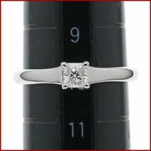 ティファニー ルシダ スクエア ダイヤモンド リング 指輪 0.24ct Pt950 プラチナ 10号 美品 新品仕上げ済 ゆうパケット対応可能 送料300円_画像7