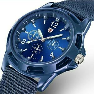 新品 　腕時計 　軍事モデル　 青　57