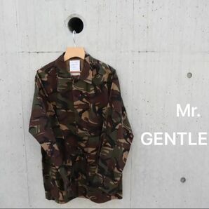 【MR.GENTLEMAN】未使用タグ付きカモ柄シャツサファリジャケット