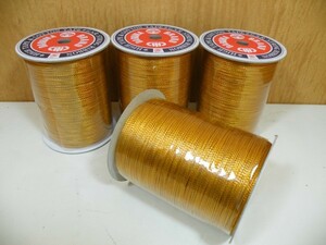 ( free shipping Okinawa * excepting remote island )[ unused goods ] wrapping ribbon * Gold *1mm width 15 volume set #A-782(1)