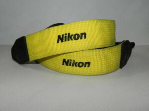 Nikon ストラップ(黄色+黒)中古品