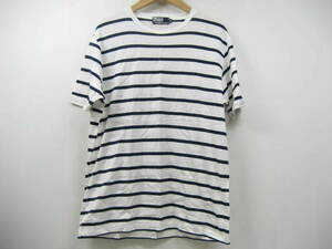 Polo Ralph Lauren ポロ ラルフローレン ボーダー Tシャツ 半袖 白×紺 ホワイト ネイビー サイズL