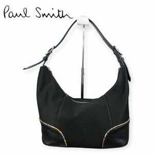 美品 Paul Smith ポールスミス ショルダーバッグ マルチカラー ハンドバッグ レザー キャンバス ワンショルダー