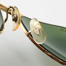 絶版 Vintage レイバン キャラバン グリーンレンズ B&L RayBan 58□16 MADE IN USA製 トップガン サングラス　メガネ ティアドロップ_画像6