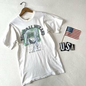 【美品】８０ｓ染み込みビンテージＴシャツＵＳＡ製アメリカ米国８０年代ヴィンテージＶＩＮＴＡＧＥ半袖Tシャツ プリントTシャツ Shit