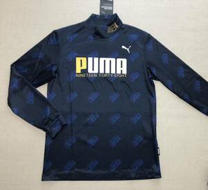  free shipping * new goods * Puma Golf AOP long sleeve mok neck shirt *(S)*539369-02*PUMA GOLF