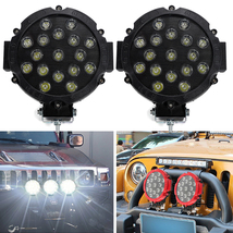 LED ワークライト 作業灯 51W 補助灯 前照灯 フォグランプ 12V 24V 汎用 2個セット (ブラック)_画像6