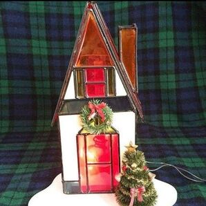 ステンドグラス風クリスマス置物