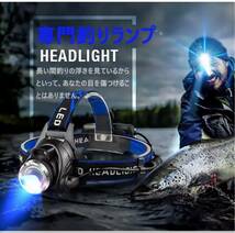 新品未使用・送料無料 LEDヘッドライト LED ヘッドランプ充電式 高輝度CREE T6 人感センサー充電式 LIGHT USB 充電式ヘッドライト 軽量_画像9