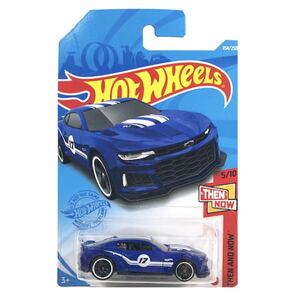 ホットウィール 2021　2017 カマロ ZL1 ブルー　HotWheels ベーシックカー HW THEN AND NOW