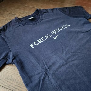 ★NIKE×F.C. REAL BRISTOL 半袖Tシャツ　サイズM　ネイビー紺　FCRB　エフシー・リアルブリストル　SOPHNET　ナイキ ロゴTシャツ