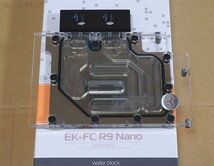 EKWB EK-FC R9 Nano - Nickel フルカバー水冷ブロック バックプレート付き(AMD Radeon R9 Nano)_画像1