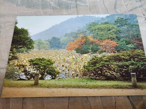 1626　絵葉書　栗林公園　芙蓉沼を経て紫雲山の翠嵐を望む