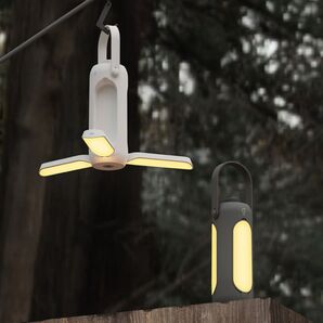 白色 多機能ledランタン 吊り下げ 防水IPX5 折りたたみ アウトドア
