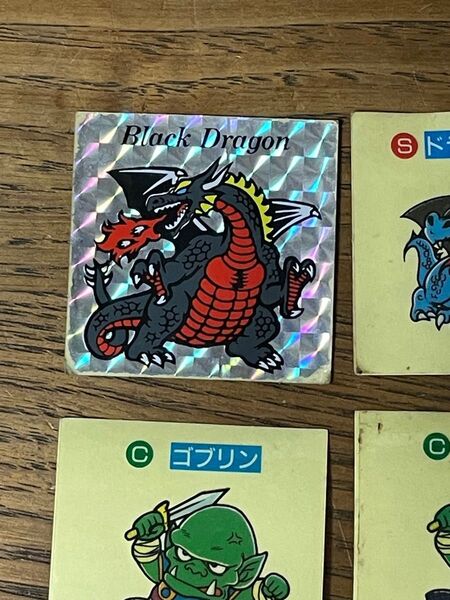 21045 S&B すごろくモンスターシール 27枚セット ブラックドラゴン マイナーシール レトロシール