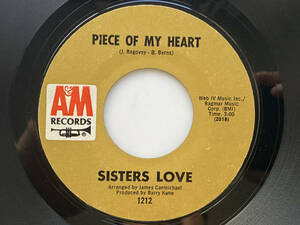 EP SISTERS LOVE / PIECE OF MY HEART / THE BIGGER YOU LOVE / A&M