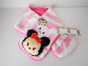 * new goods * Disney tsumtsum* minnie & daisy & chip border pattern * muffler fur material 