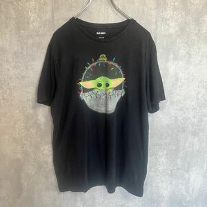 【STARWARS】ヨーダ幼少期 プリントTシャツ ブラック 黒 スターウォーズ Tシャツ