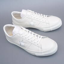 超美品!! US 9 / 27,5cm 日本製 限定 converse ワンスター J 白ｘ白 MADE IN JAPAN ONE STAR_画像1