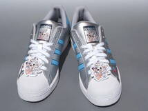 デッド!! US 7 1/2 /25.5 新品!! 限定 22年製 Disney × adidas Superstar Silver ディズニー スーパースター シルバー メタリック_画像3