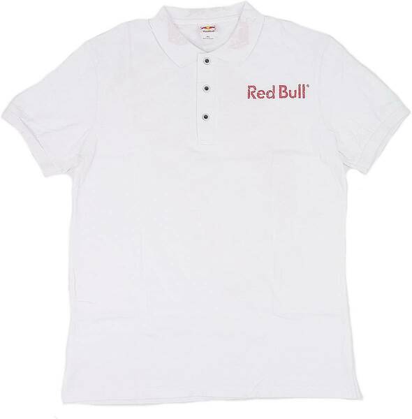 [並行輸入品] Red Bull レッドブル ロゴ タイヤ クラッシュ プリント 半袖ポロシャツ (ホワイト) (M)