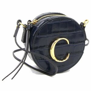 クロエ ショルダーバッグ クロエCアイテム CHC20UP500A874D4 ダークネイビー ブラックレザー Chloe