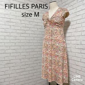 フランス製FIFILLES PARIS　花柄カシュクールワンピース　SIZE　 M