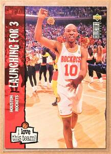 Sam Cassell (サム・キャセール) 1995 LAUNCHING FOR 3 トレーディングカード 【90s NBA ヒューストンロケッツ Houston Rockets】