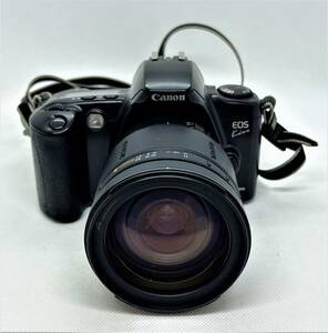 １円～中古　Canon キャノン　EOS KISS フィルムカメラ　ブラック　レンズ28㎜‐200㎜　可動　ケース付/1332