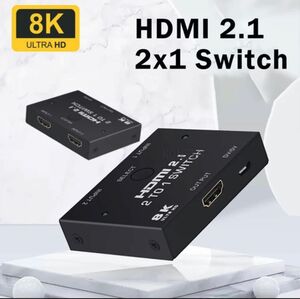 2 in 1スイッチ hdmi 2.1 4k 120hz hdmiスイッチャー 切り替え器 2x1 手動切り替え HDMI