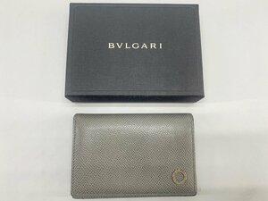 美品 BVLGARI ブルガリ マン 名刺入れ カードケース レザー　箱付[03-2346