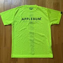 速乾性抜群★APPLEBUM 半袖Tシャツ Mサイズ 蛍光イエローアップルバムスポーツTee_画像1