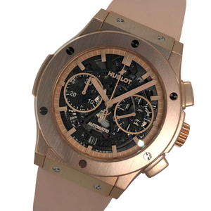 ウブロ HUBLOT アエロフュージョン クロノグラフ アルミニウム ピンク 525.UP.0192.RX.JPN ピンク アルミニウム 腕時計 メンズ 中古