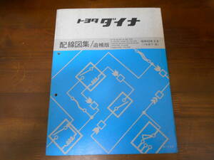 A4672 / ダイナ 配線図集 / 追補版 1987年8月版 YY51,52,61 YU60,70V LY50,60 BU60,70V,70VH,80 BU61,652,64,81,85,90,93,95 WU90,95 ETC