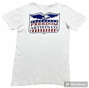 フリーダム アーティスト 両面プリント 半袖 Tシャツ カリフォルニア USA　　サーフ SOCAL スケート FREEDOM ARTISTS ホワイト 柳8051