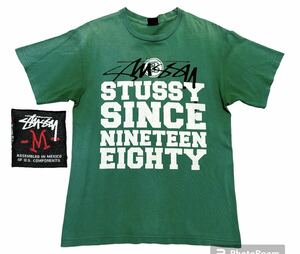 ステューシー ビッグロゴ デカロゴ 半袖 Tシャツ メキシコ製 SSリンク　　STUSSY ストリート スケート サーフ SOCAL クルーネック 柳8048