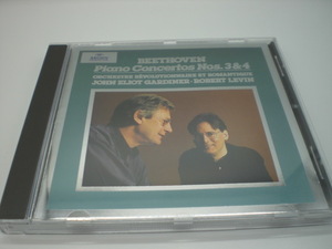 1CD　ベートーヴェン：ピアノ協奏曲第3・4番　ロベルト・レヴィン、　ガーディナー　1998年　ドイツ盤　10前