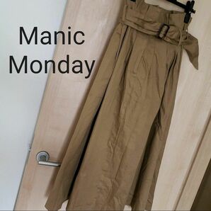 Manic Monday ベルト付ギャザーロングスカート