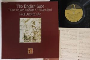 米LP Paul O'dette English Lute, Music By John Dowland & William Byrd G5056,H71363 NONESUCH /00260